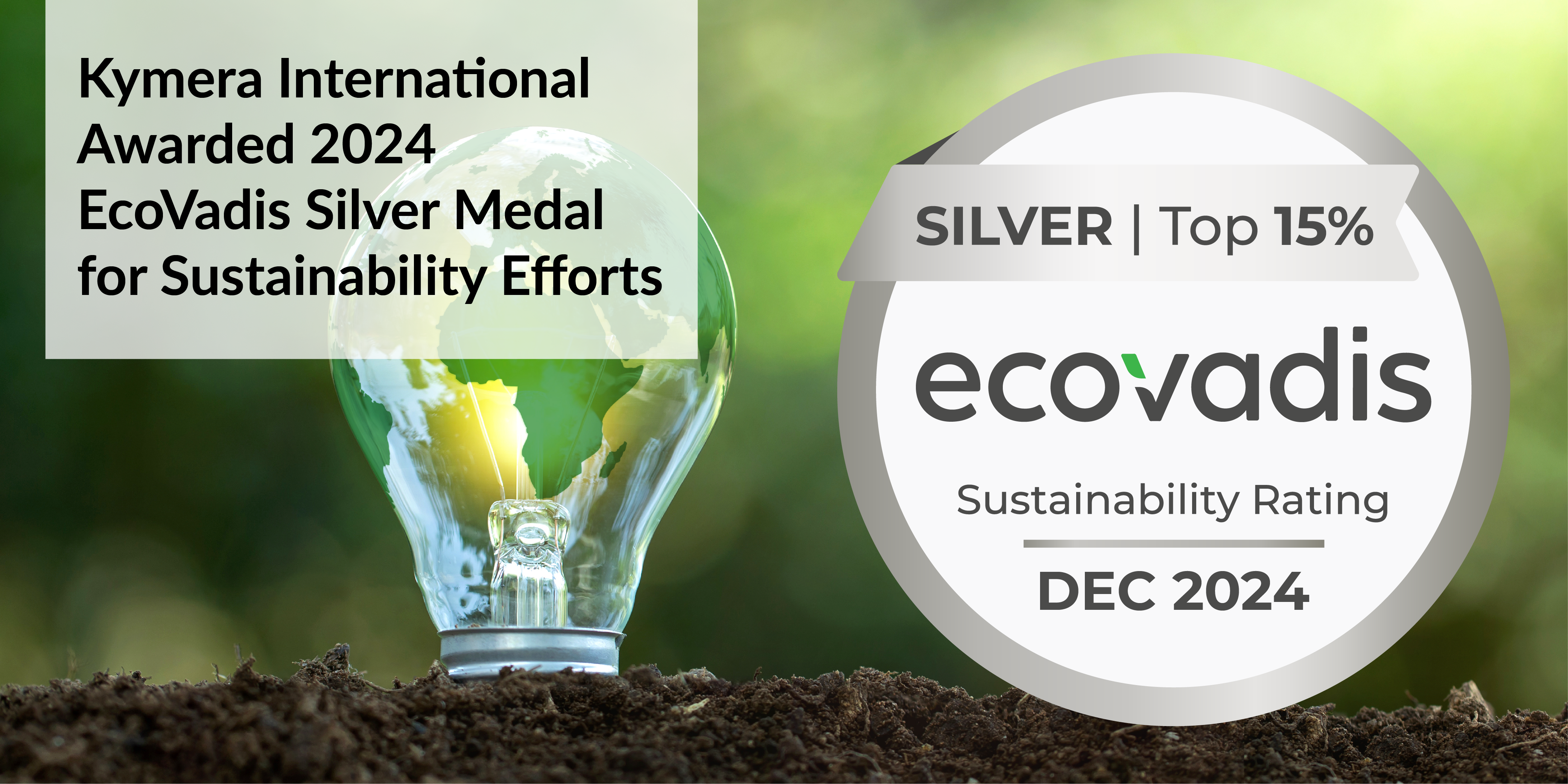 Kymera International Earns EcoVadis Silver Rating for Global Manufacturing Facilities